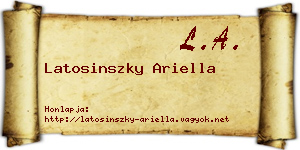 Latosinszky Ariella névjegykártya